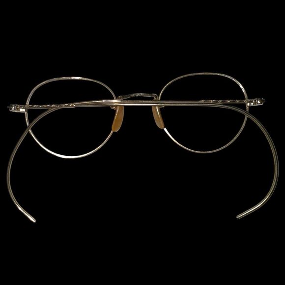 1920s 12K Gold Filled Art Deco Round Eyeglass Frames Ful-Vue Vintage 40-18-145 - Picture 7 of 12